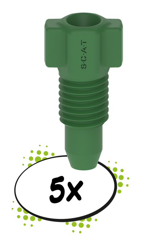 PE fitting, 1.6 mm OD, green, GreenLine PE fitting, 1.6 mm OD, green, GreenLine