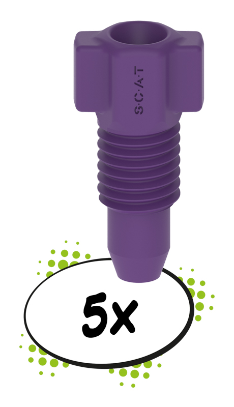 PE fitting, 2.3 mm OD, blue, GreenLine