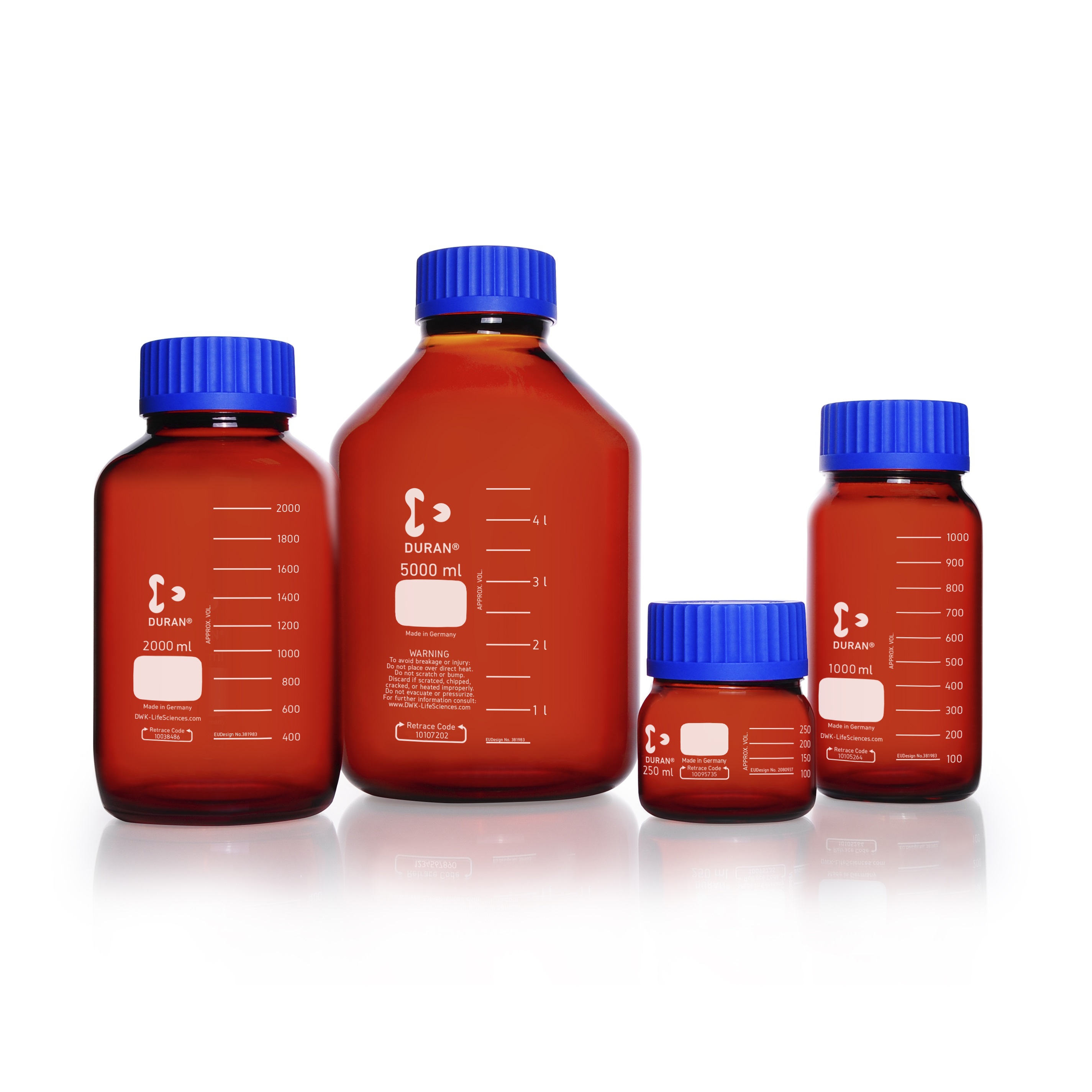 Laborflasche DURAN, GL45, 2 L