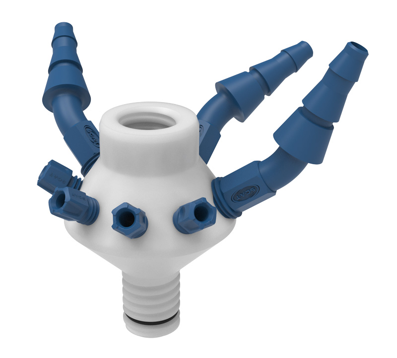 HPLC Manifold PTFE, GL14, suitable for Mini-LISA HPLC Manifold PTFE, GL14, suitable for Mini-LISA