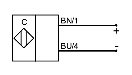 Kapazitiver Stabsensor, Schaltabstand 0,5 - 3 mm