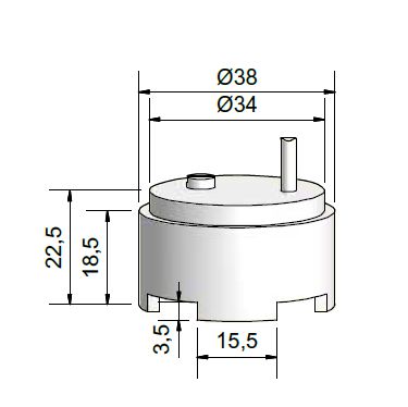Kapazitiver Stabsensor, Schaltabstand 0,5 - 3 mm