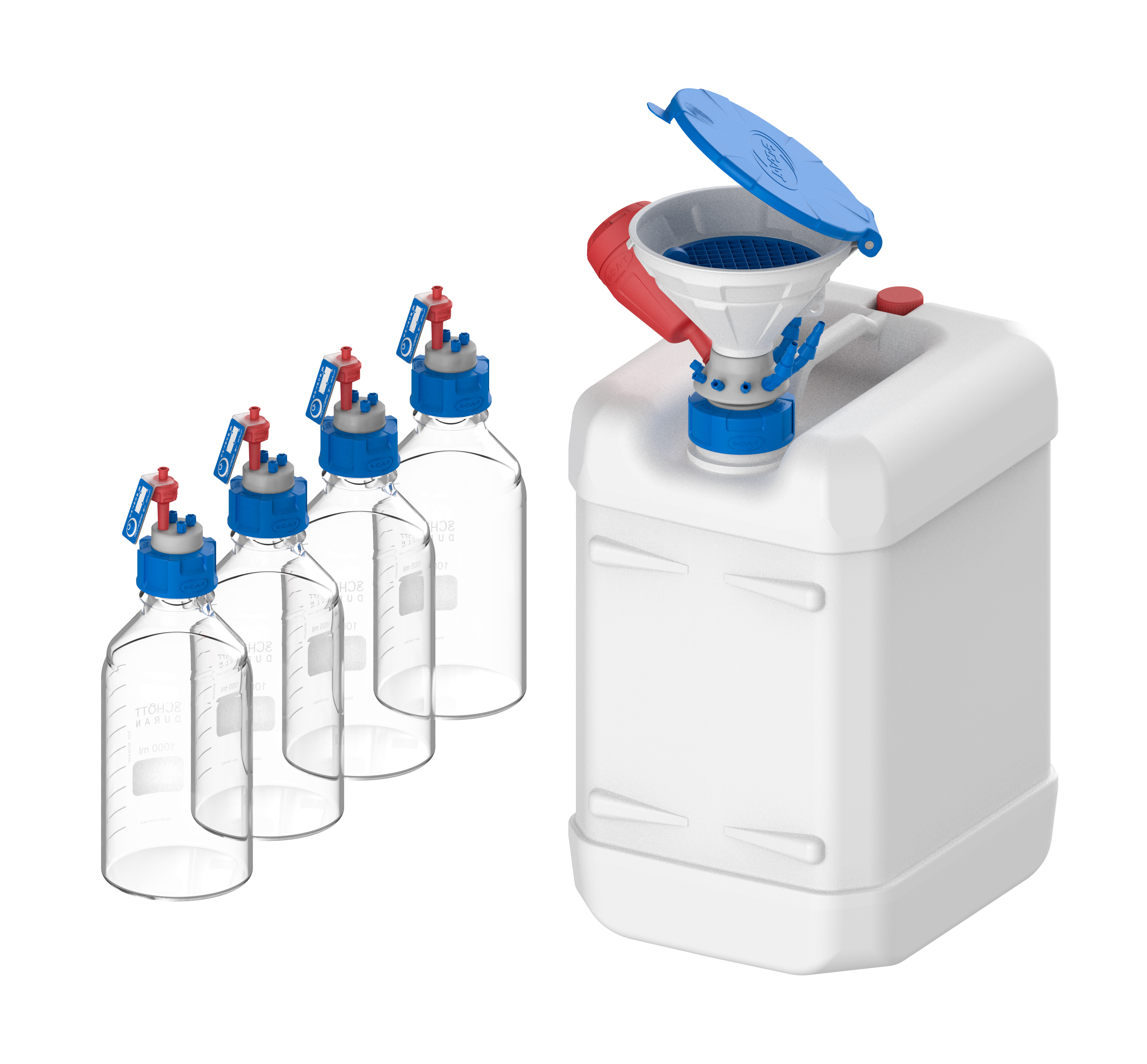 HPLC Supply and Waste Starter Bundle PLUS with Funnel - Type 20