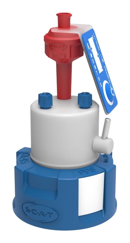 Safety Cap II, V2.0, GL45, mit Absperrhahn, Typ 1